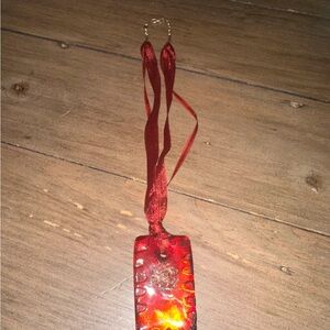 Red Glass Pendant Necklace